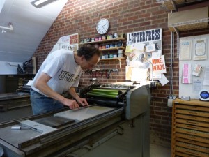 Letterpressing The Amichai Windows