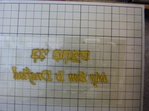 Close-up polymer plate for "The Amichai Windows"